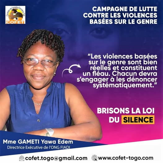 Campagne VBG: Brisons la loi du silence.